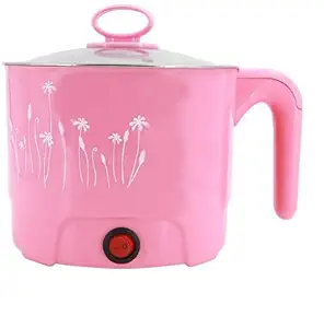 1.5 Litre Electric Cooker | Travel Cooker, Egg Boiler, Egg Cooker | Stainless Steel Lid | Cool Touch Handles | Detachable Power Cord | Multicolor