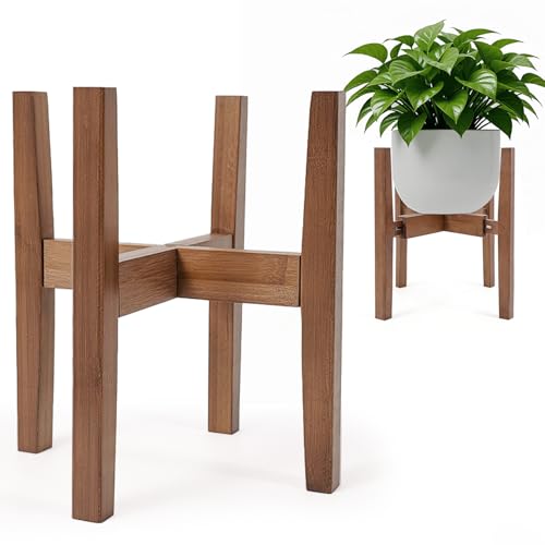 Lissomballon Natural Bamboo Plant Stand Indoor,...