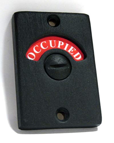 ADA-Compliant Flat Black Occupied & Vacant Bathroom Privacy Indicator Lock