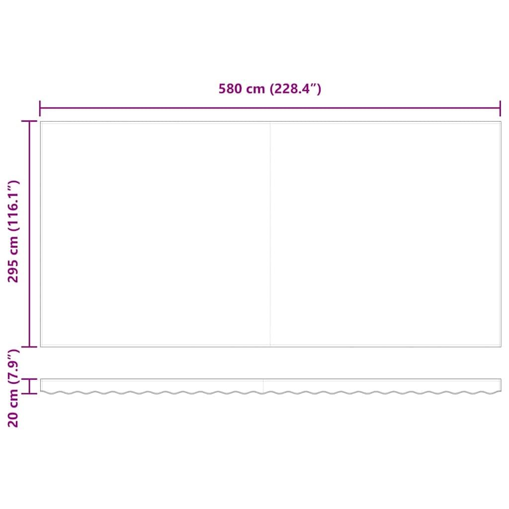 vidaXL Markisenersatzstoff Hellgrau 6 x 3 m Polyester, Moderner, rechteckiger Markisenstoff, wetterfest, UV-Schutz, wasserabweisend, pflegeleicht, ideal für draußen