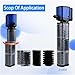 coospider-repta Aquarium Filter Accessories, for JP-026, 2500F Replacement Filter Cottons, Filter Cottons 3Pcs