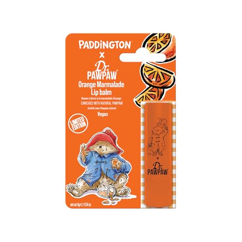 Dr.PAWPAW x Paddington Orange Marmalade Lip Balm (4g), Hydrating Lip Balm Stick with Papaya, Aloe Vera & Plant Oils, Nourishing, Soothing Makeup, Vegan Lip Care