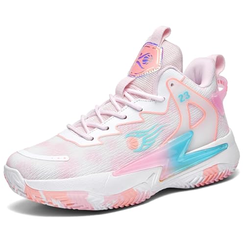 Moodeng Womens Basketball Shoes Breathable Non Slip Sports Shoes Fashion Running Sneakers Supportive...