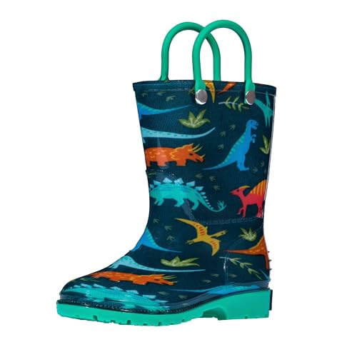 Wildkin Jurassic Dinosaurs Rain Boots, Size 2