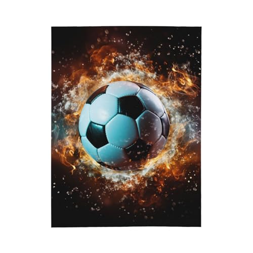 Couverture polaire football légère et douce pour s'emmitoufler devant les matchs sur le canapé