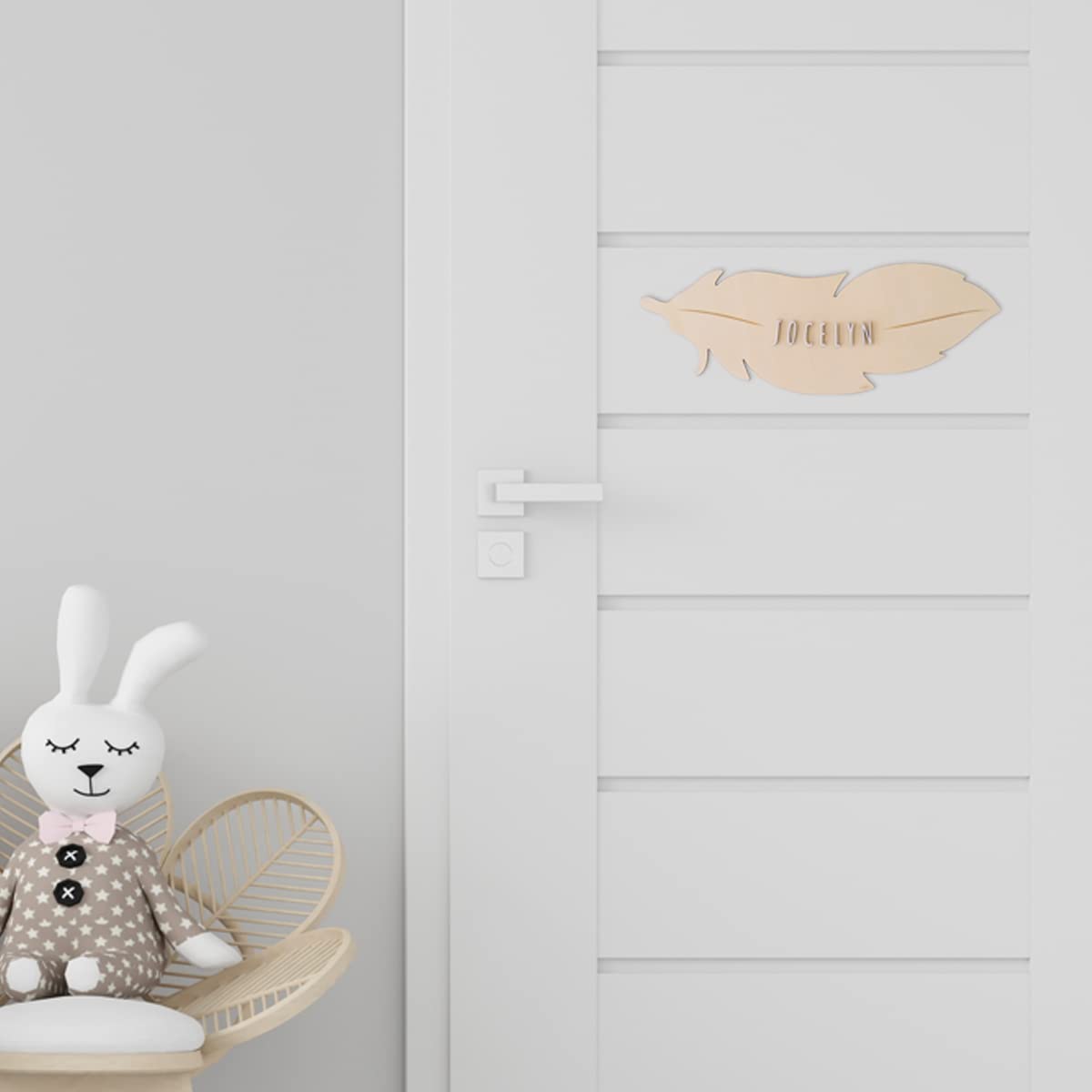 nagu® Prénoms en Bois Personnalisés | Plaque Décorative Grande Taille pour Chambre Bébé, Fille ou Garçon | Lettres Autocollantes pour Personnaliser le Prénom en Bois, Déco Murale