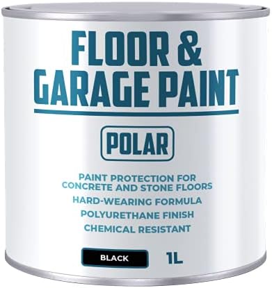 Polar Heavy Duty Interior Light Grey Floor & Garage Paint 5 Litre - Ideal for Garages, Warehouses & Concrete Stone Floors - Hard Wearing & Slip Resistant Mid-Sheen Finish - Packaging May Vary