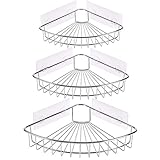 Corner Shower Caddy, 3 Tier Shower Organizer Corner Shelf, Wall Mounted With Adhesive Shower Rack,...