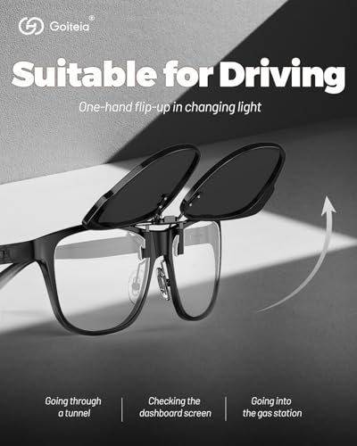 Goiteia Oversized Polarized Clip on Sunglasses over Prescription Glasses for Women Men-Round Frame,UV400Protection4