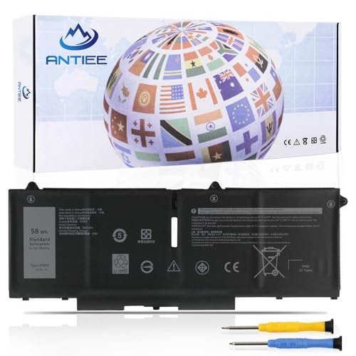 Image of ANTIEE 07KRV Laptop Battery Replacement for Dell Latitude 5430 5530 Precision 3570 P104F P104F005 P104F006 P137G004 P137G006 P137G005 Series H4PVC 0H4PVC Y86WG 78FWY 078FWY 0Y86WG 4FVJG 15.2V 3625mAh