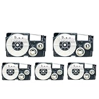 100個セット　CASIO XR-9WE ネームランド　テープ　黒文字　白テープ Amazon | Hehua ネームランドテープ 9mm 白底黒文字 カシオ 互換