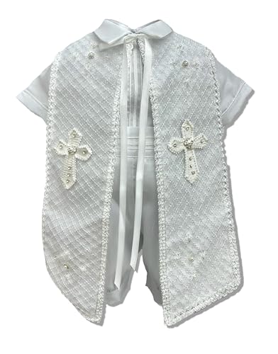 Reviews de Princesita princesita comprados en linea. 28 Ropón De Bautizo Elegante para Bebe Niño de 0 a 2 años - Modelo Igor Marca Princesita Mia (Blanco, 3-12 Meses)