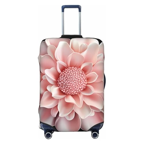 Pink Flower Elastic Travel Luggage Cover, Washable Spandex Suitcase Protector, Anti-Scratch Fits 18-32 Inch