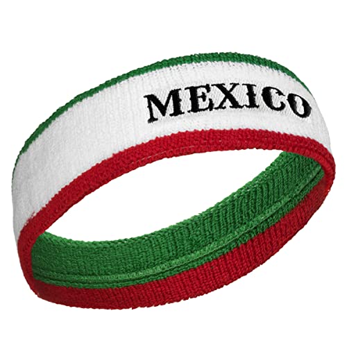 Image of Suddora Country Headband & Wristbands Set (Includes 2 Wrist & 1 Head Sweatband), Highly Moisture Wicking