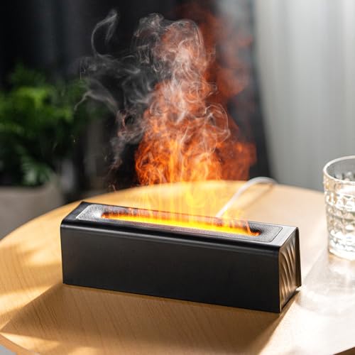 Difusor aromático eléctrico con llama realista y humidificador