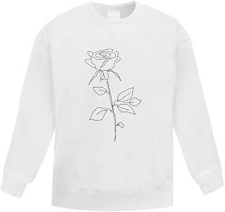Azeeda 'Single Rose' Kid's Sweatshirt/Jumper (9-11 Years) (KW00015214)