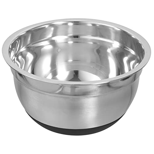Tazón para mezclar de acero inoxidable plateado miniatura 1