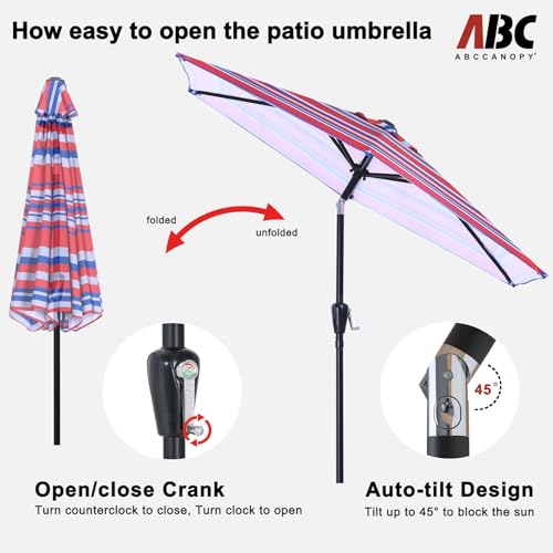 Image of ABCCANOPY 7.5FT Patio Umbrella Outdoor 6 RibsTable Umbrella