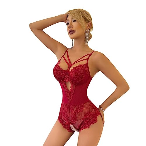 Lingerie érotique infirmière en maille avec combinaison sexy dos nu