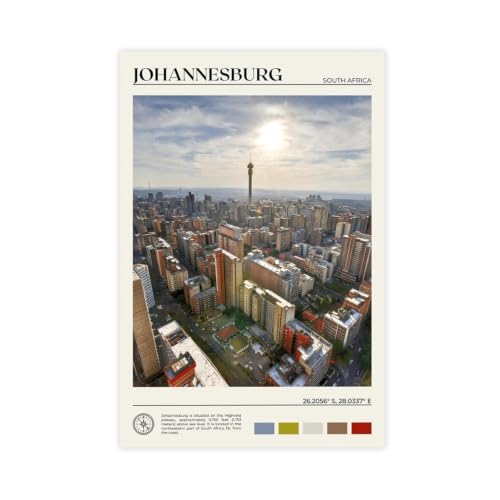 Real Photo, Johannesburg Print, Johannesburg Art, Johannesburg Poster, Johannesburg Photo, Johannesburg Poster Print, Johannesburg Decor Unframe-style 16x24inch(40x60cm)