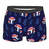 Men's Boxer Briefs in Soft Breathable Polyester with Moisture-Wicking Technology for All-Day Comfort, Goth Gothic Magic Hippie Mushroom, Ideal for Gym and Daily Activities