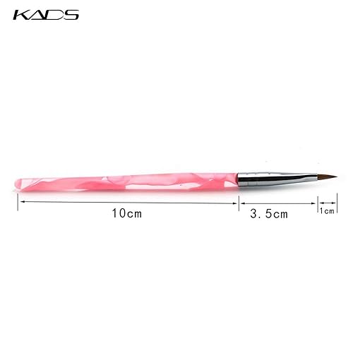 Miniatura 10 de KADS Kolinsky - Brocha de uñas acrílicas, diseño profesional de uñas, pincel para esmalte (6#)