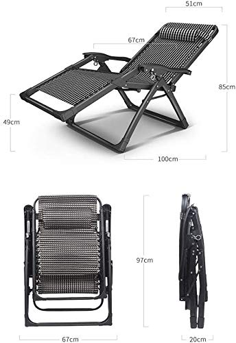 Chaise longue de jardin pliante Zero Gravity et chaises longues de terrasse