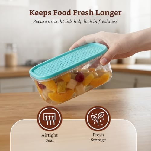 Image of Amazon Brand - Solimo Plastic Container Set with Airtight Lids | BPA-Free | Microwave & Dishwasher Safe | Kitchen Storage Containers | Set of 17