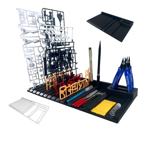 Yarastafu Model parts tool shelving rack, model kit tool organizing rack with storage space, suitable for displaying Gundam parts and accessories