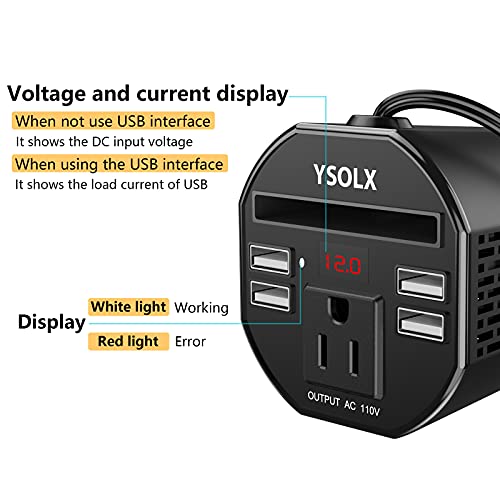 Power Inverter Car Plug Adapter Outlet 150W Dc 12V To 110V Ac Converter Cup Holder Charger For Laptop Computer #TOP1