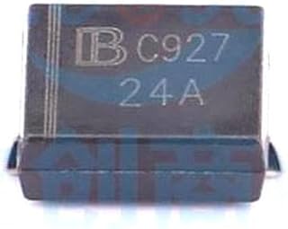 10 Pcs TVS Diode Unidirectional Vrwm: 20.5V SMC 1.5SMC24A