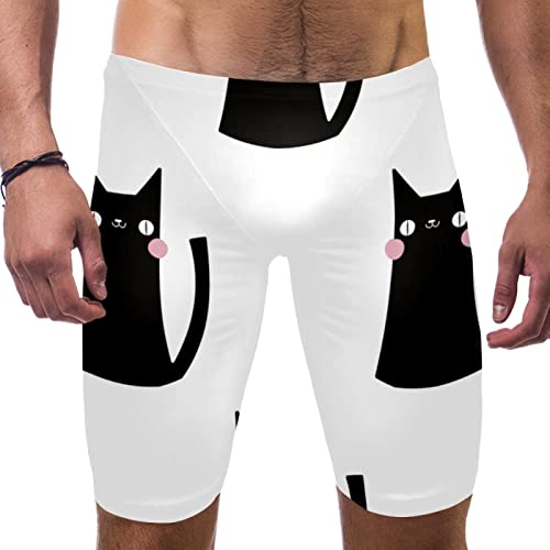 Short de bain pour garçon évitant les irritations : maillot chats noirs multicolore 3XL