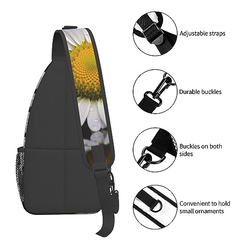 Sac à dos léger Daisy noir unisexe avec sangles ergonomiques ajustables - 5