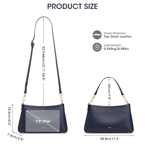 Bolso cruzado de cuero auténtico Kattee para mujer miniatura 4