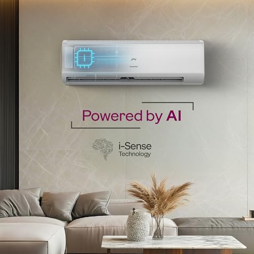 Image of Godrej 1.5 Ton 5 Star, 5 Years Comprehensive Warranty, AI powered, 5-In-1 Convertible Cooling Inverter Split AC (Copper, Model, Heavy Duty Cooling at 52 C, AC 1.5T EI 18II5T WZS Split 5S, White)