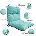 BOSSIMA Outdoor Chair Cushions, Fade Resistant Replacement Tufted Cushion for Patio Dining Chair, Set of 2, Teal Blue