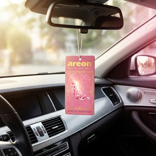 Image of AREON Luxury Prima Bella SS07 Car Hanging Air Freshener - Luxury Hanging Car Freshener, Premium Vehicle Fragrance, Long Lasting Interior Air Freshener for Cars - (Pack of 3)