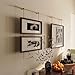 Picture Rail Hanging System Wall Picture Rail Hangers Brass Rod, 50/80/95/120/145/150/160/180/220 Cm Artwork Gallery Hanging Track Gold Chains, Metal Museum Photos Display Shelf(50cm/19.6in/1.6ft)