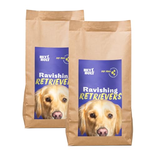 HEY HOLY Premium Trockenfutter für Retriever 100% getreidefrei | 14kg hypoallergenes Hundefutter für ausgewachsene Retriever mit Lamm | Hochverträglich aus natürlichen Zutaten