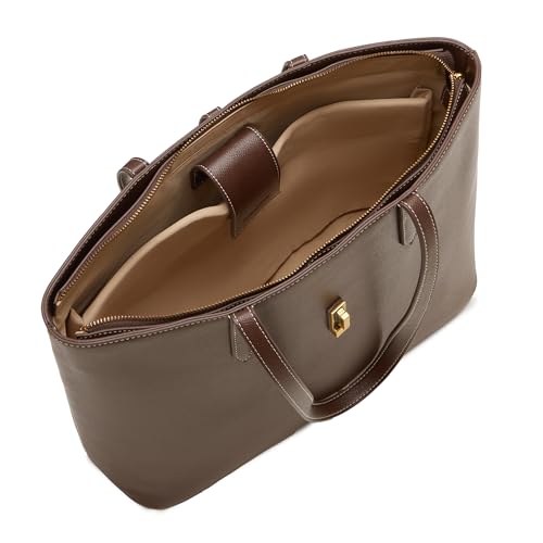 Image of Miraggio Sabine 16 Inch Laptop Tote Bag For Women Office Use | Office Tote Bag With Padded Laptop Sleeve And Zipper Closure | Stylish Totes