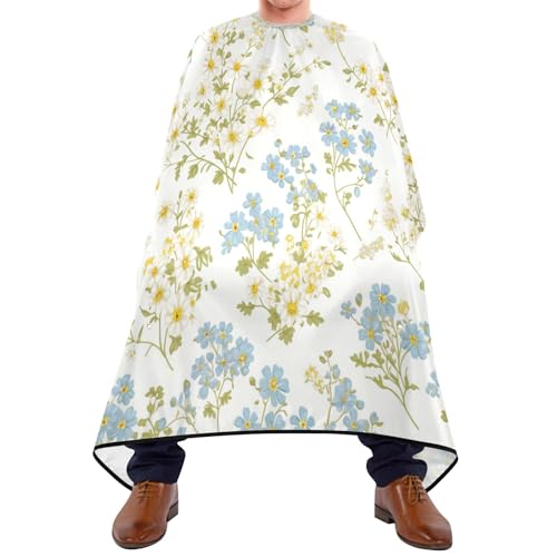 Kigai Small Daisy Hair Cutting Cape for Men & Women Waterproof Barber Cape Professional Hairdressing Salon Styling Apron with Adjustable Closure Snap