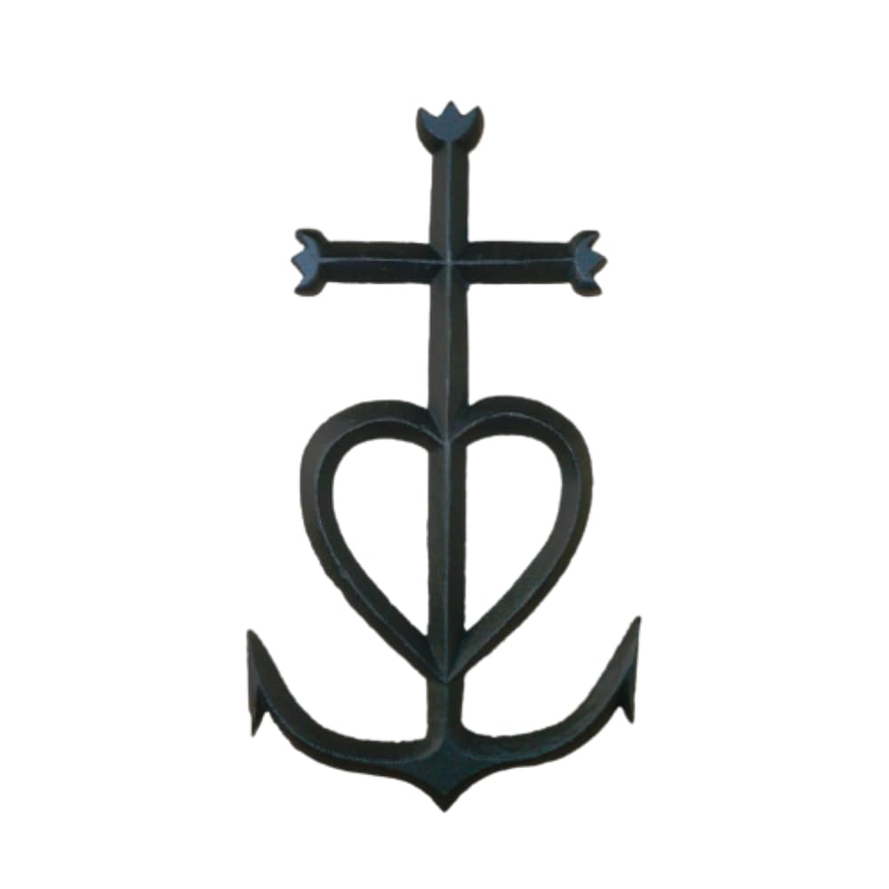 AMBIANCE SUD - Croix de Camargue en fonte - Noir - 40 cm
