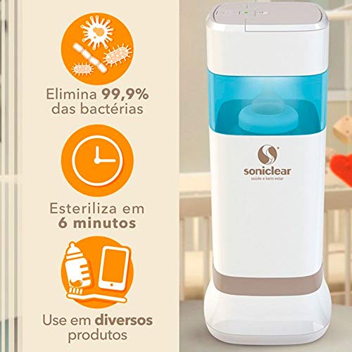 Soniclear Esterilizador Ultravioleta Branco/Dourado