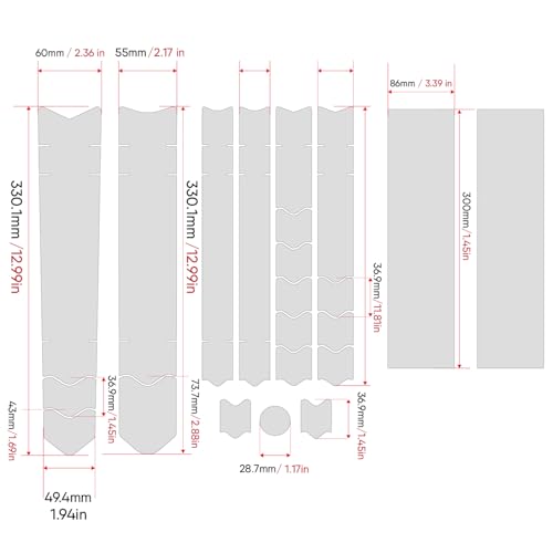 image for CNCLOL CNC Road/Gravel Bike Frame Protection kit,20-Pcs Total Bike Fra