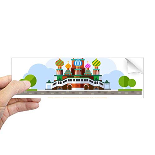 Sticker rectangulaire pour fenêtre motif slave aux couleurs vibrantes DIYthinker