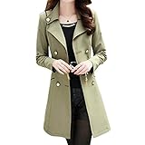 cappotto di transizione donna primaverile autunno eleganti maniche lunghe sottile lunghe trench fashion parigine moda stile costume double breasted bavero cappotto giaccone outerwear