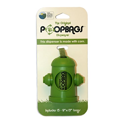PoopBags The Original HYD007 Poop Bags Dog Waste Bag Dispenser, Green