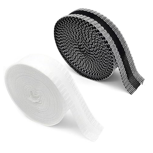 HMCEY 2 Rollos Cinta Bajo Pantalon 10 M,Cinta Adhesiva Bajo de Cortinas,Cintas Dobladillo Termoadhesiva,Dobladillo Sin Coser,Cintas Adhesiva Bajo de Cortinas para Jeans, Textil, Plancha Vaqueros