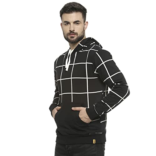 Image of CAHOOT Men's Regular Fit Sweatshirt with Hoodie for Casual Wear | Cotton Full Sleeve Sweatshirt Crafted with Comfort Fit and High Performance for Everyday Wear