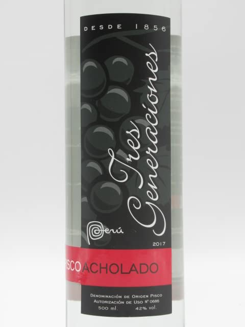 【ブランデー】ピスコアチョラド◼️トレスへネラシオネス▲500ml●42度★2本 ブランデー】ピスコアチョラド◼️トレスへネラシオネス△500ml
